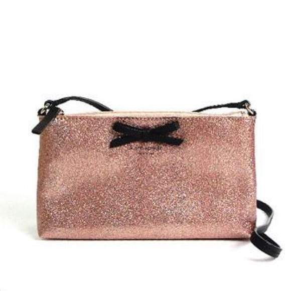 Kate Spade Rose Gold Glitter Crossbody Bag - Picture 6 of 7